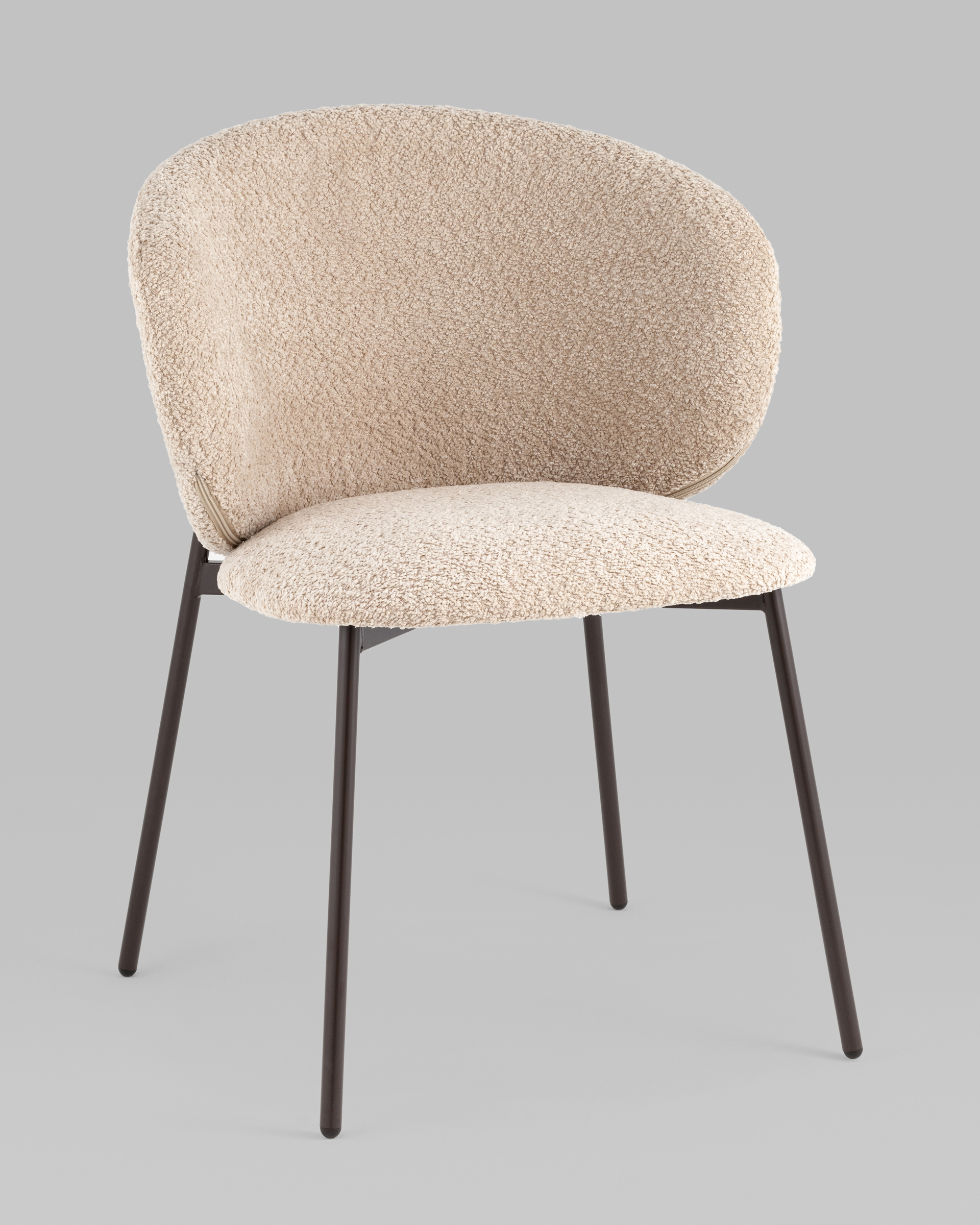 Стул Блейз букле капучино каркас серо-коричневый Stool Group