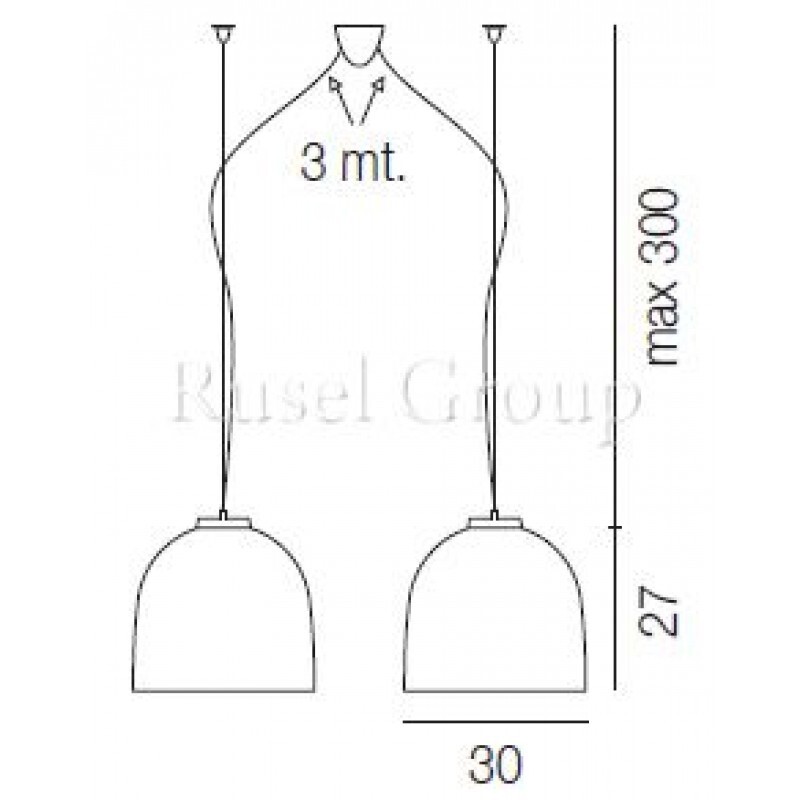 Подвесной светильник Vistosi DRESS SP P D2