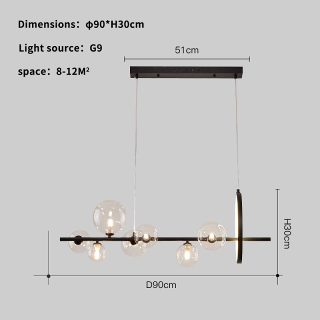 Люстра Delight Collection KG1233P-7 black/clear