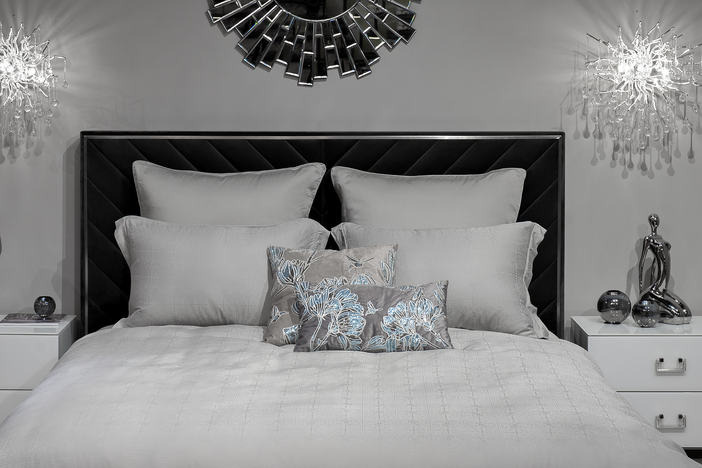 Комплект постельного белья Муар евро бамбук оливковый Garda Decor 180JOD-18021