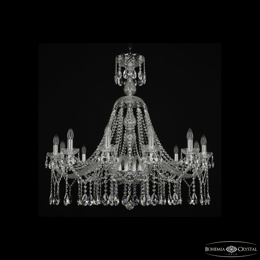 Люстра хрустальная 1413/12/360/XL-100 Ni