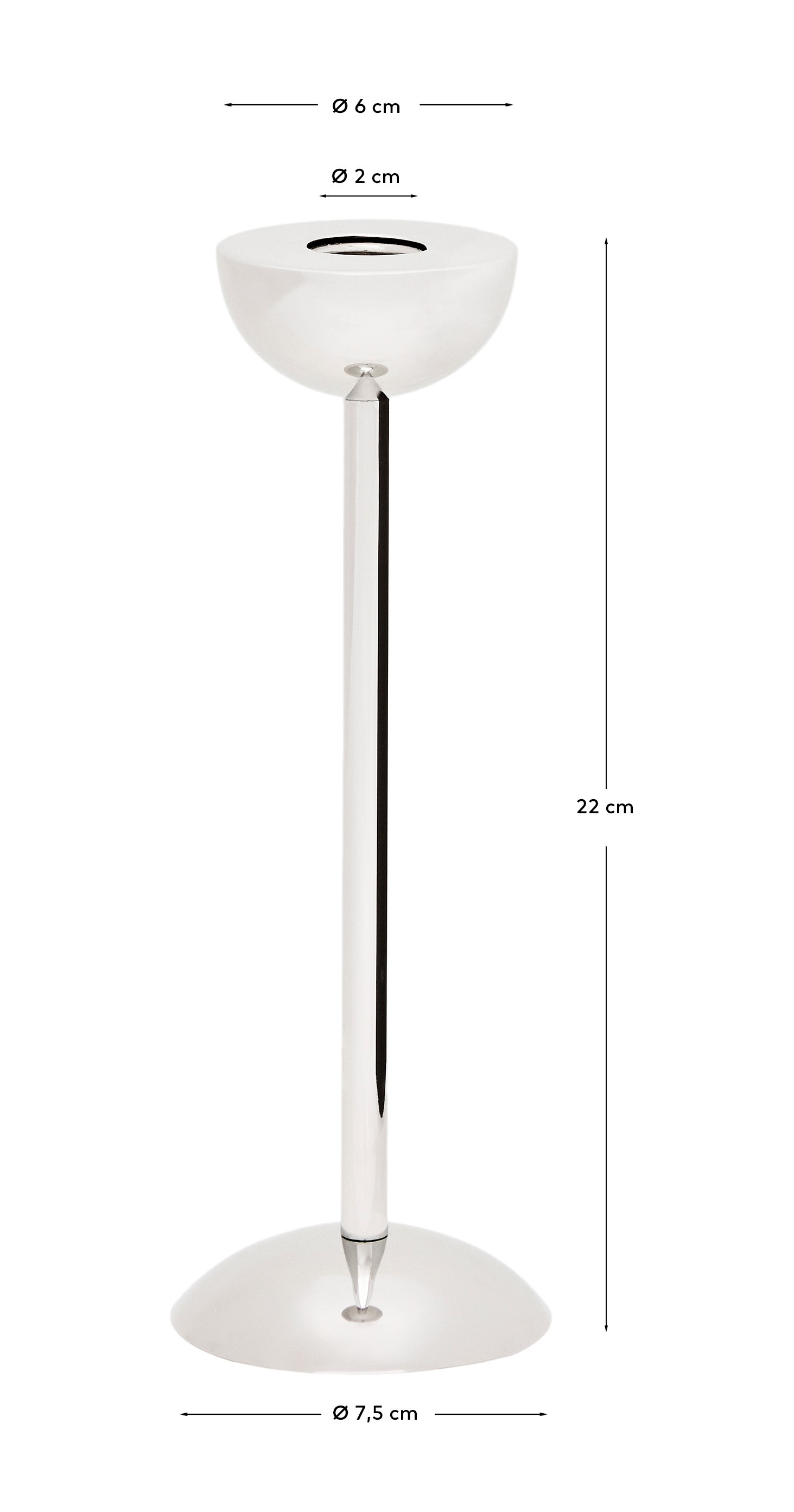Подсвечник Nirela из нержавеющей стали 22 см La Forma 441127