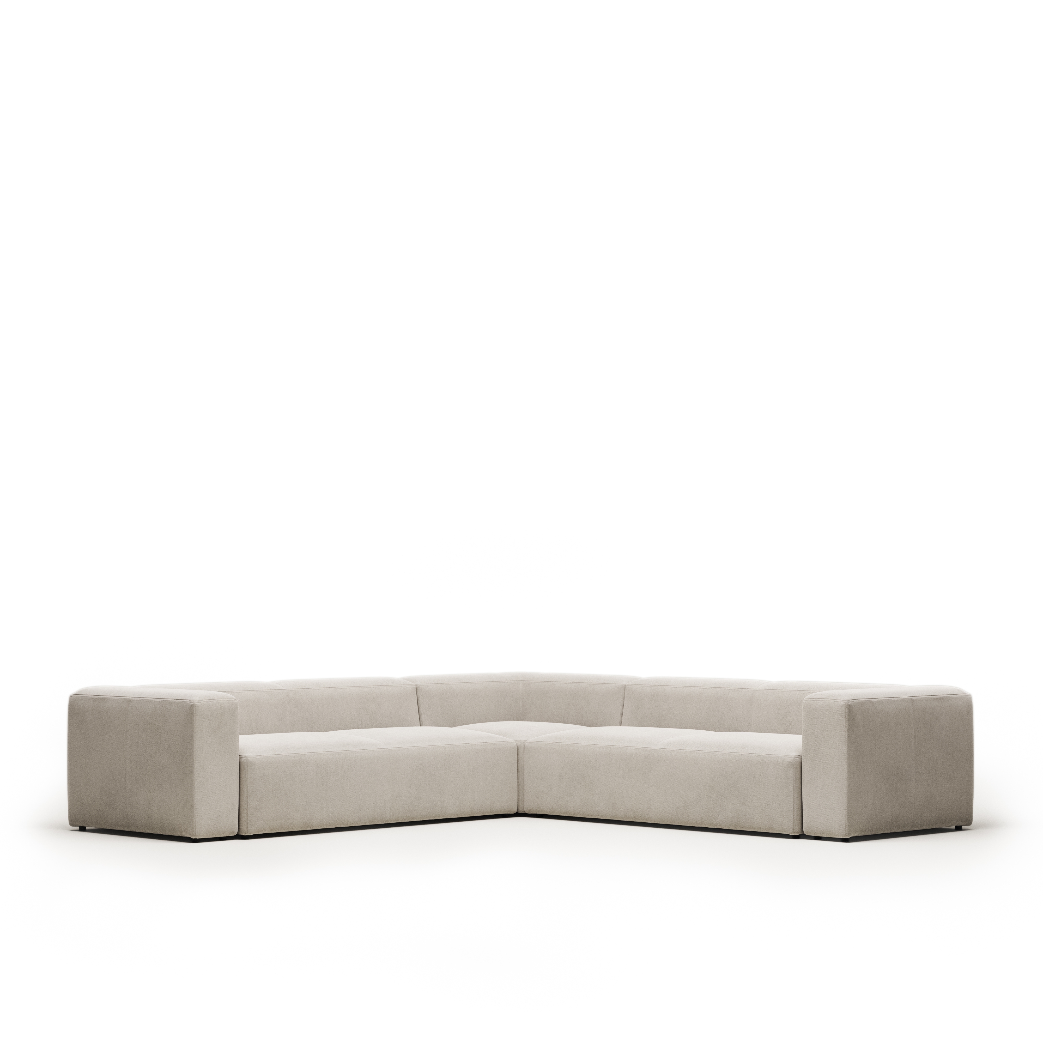 Диван угловой 6 местный Blok 320 x 320 cm бежевый La Forma (ex Julia Grup)