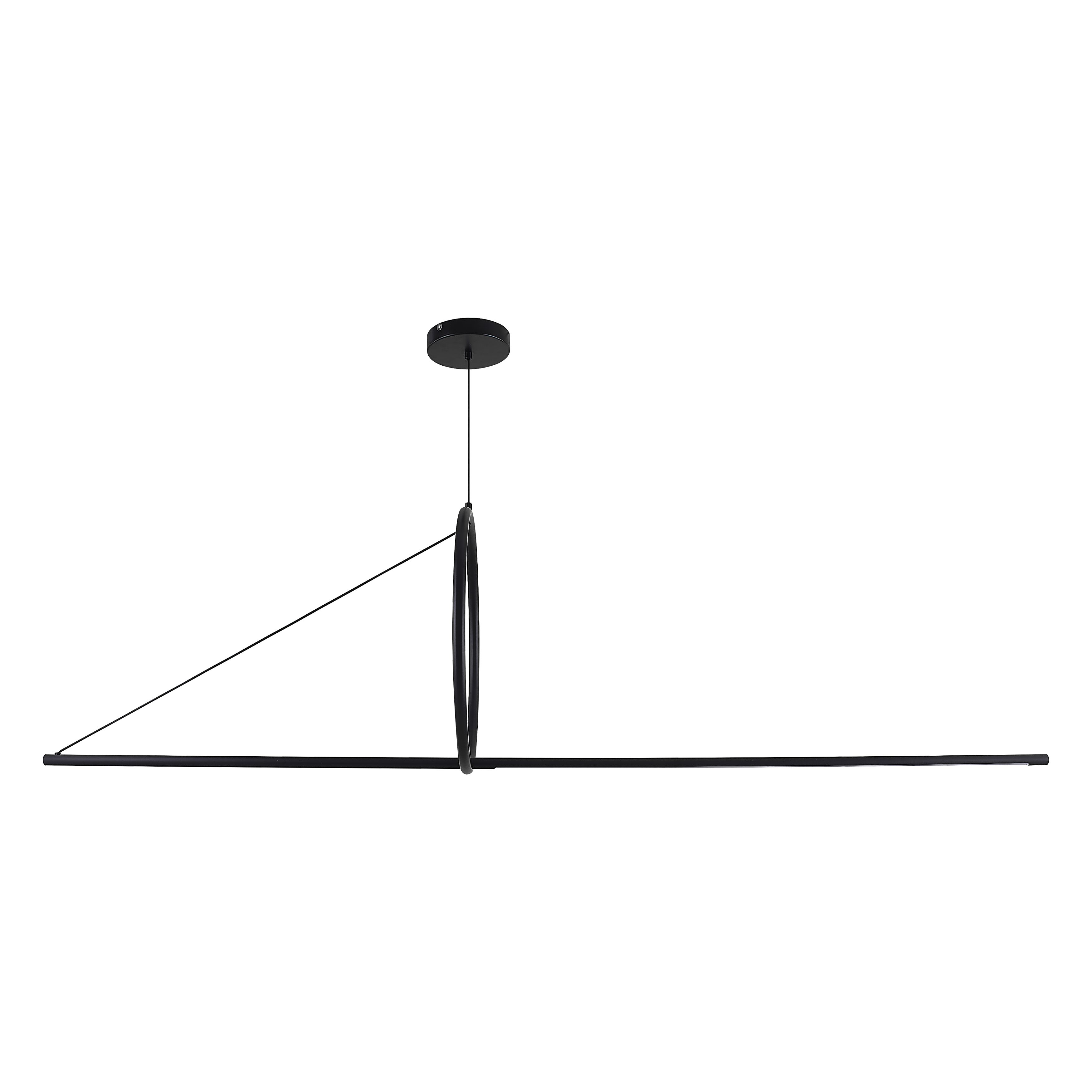 Подвесной светильник SUSPENSION CERCLE ET TRAIT – GRAPHITE SATINE L170 by ImperiumLoft