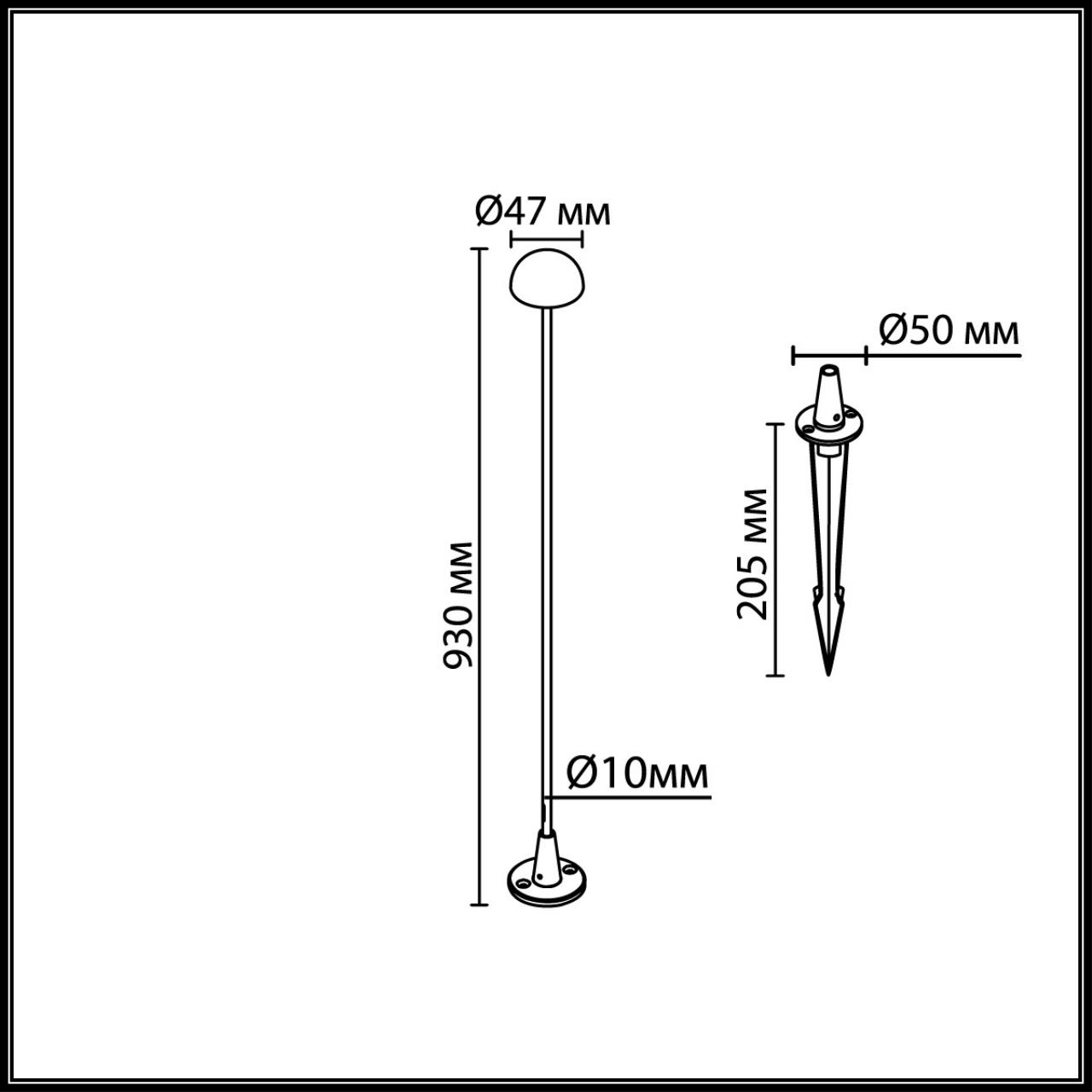 Ландшафтный светильник Odeon Light 7122/4GLB