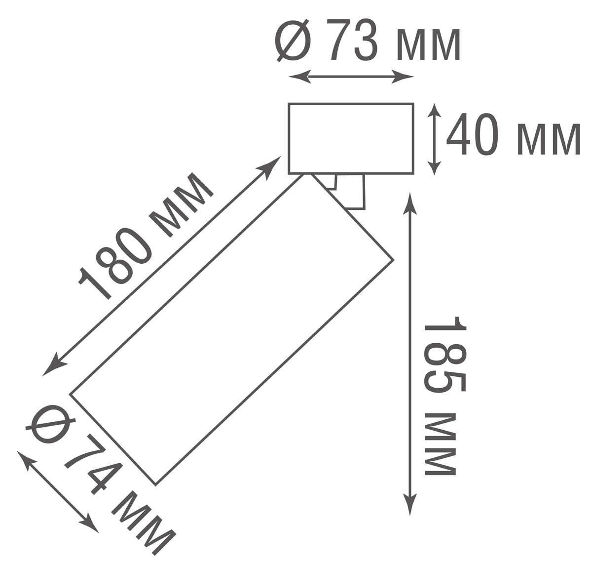 Накладной поворотный светодиодный светильник Donolux DL18895R20W1W ST