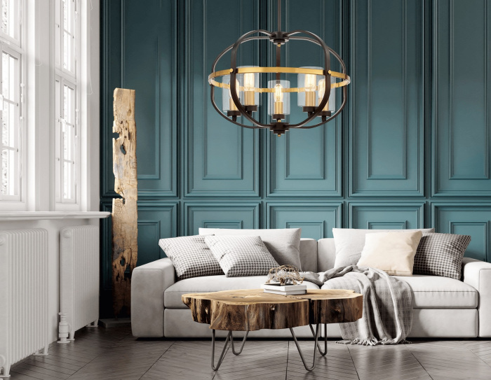 Подвесная люстра Lumina Deco LDP 1141-5 BK+MD