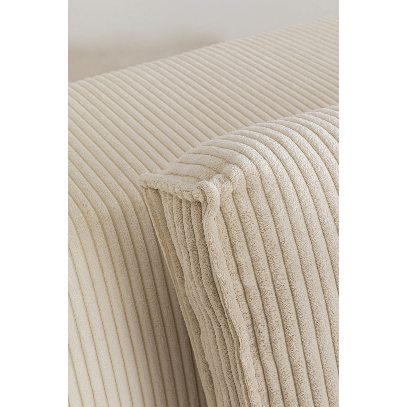 Диван левосторонний угловой Infinity Ottomane Cord Creme Left KARE 87401