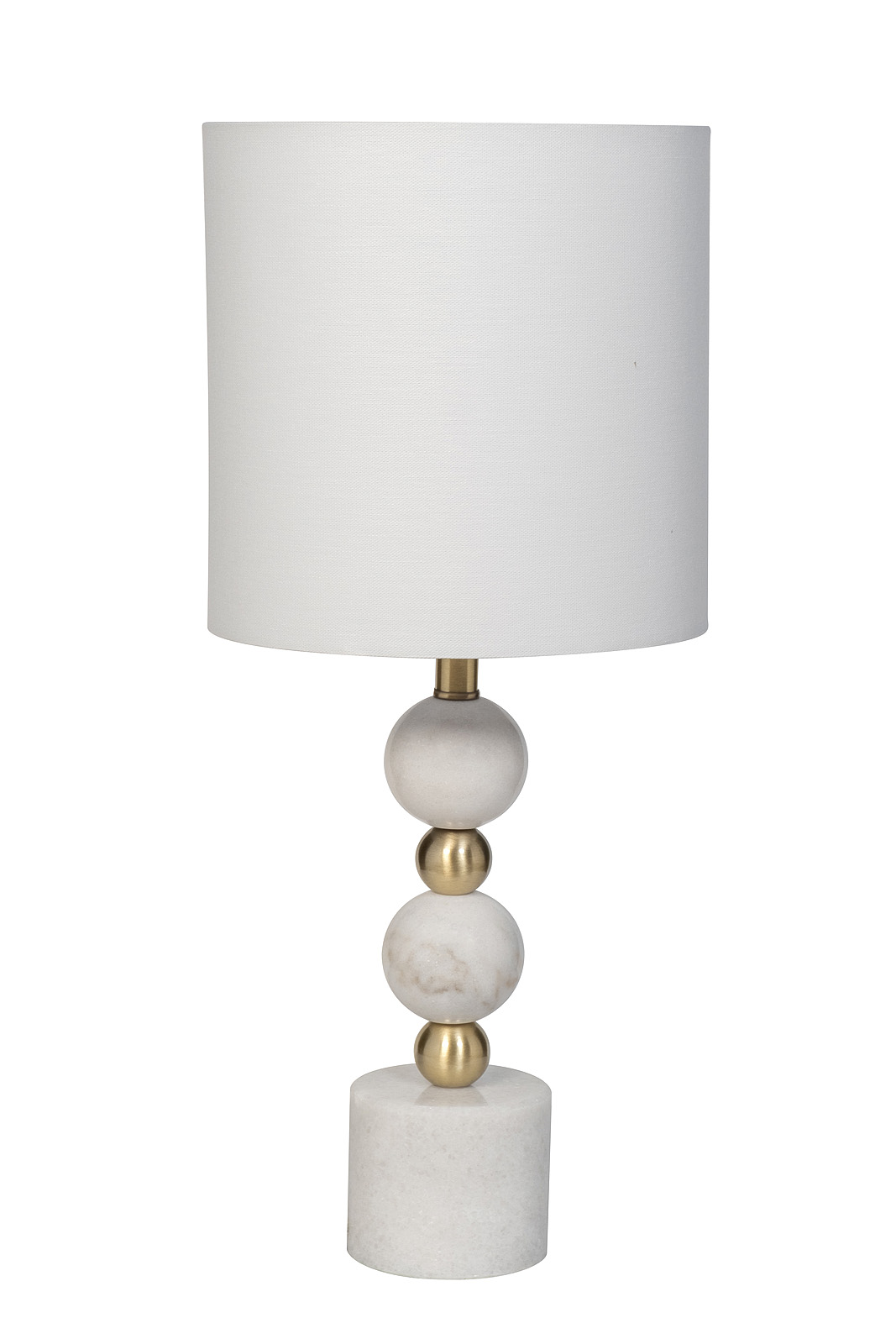 Лампа настольная мраморная с белым абажуром Garda Decor 22-89567