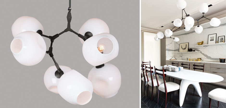 Люстра Сrumpled Bubble White Glass by ImperiumLoft