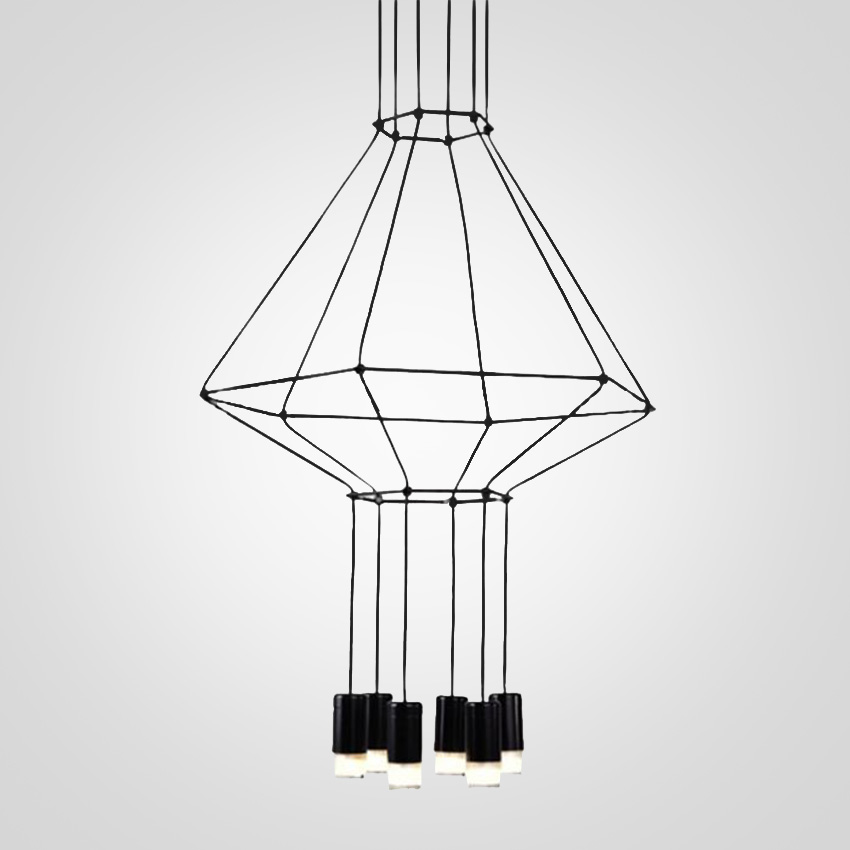 Подвесной светильник Via Wireflow polyhedral 0307 Pendan Light by ImperiumLoft