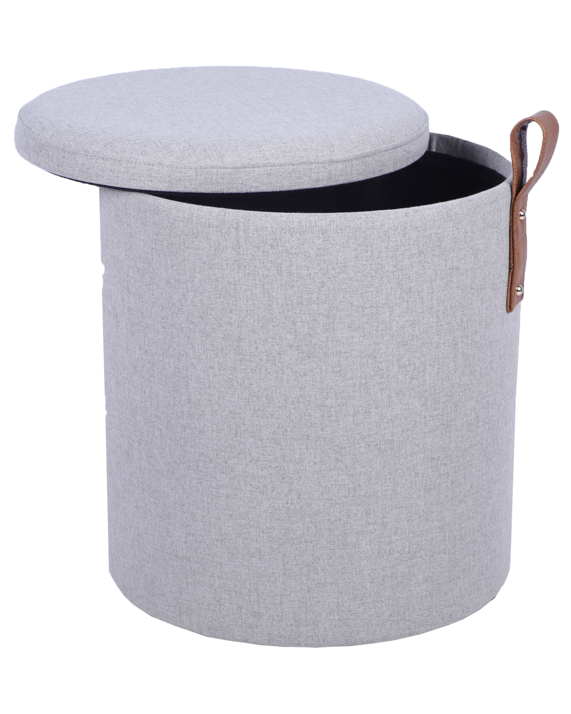 Пуф с ящиком Эркки рогожка S серый Stool Group