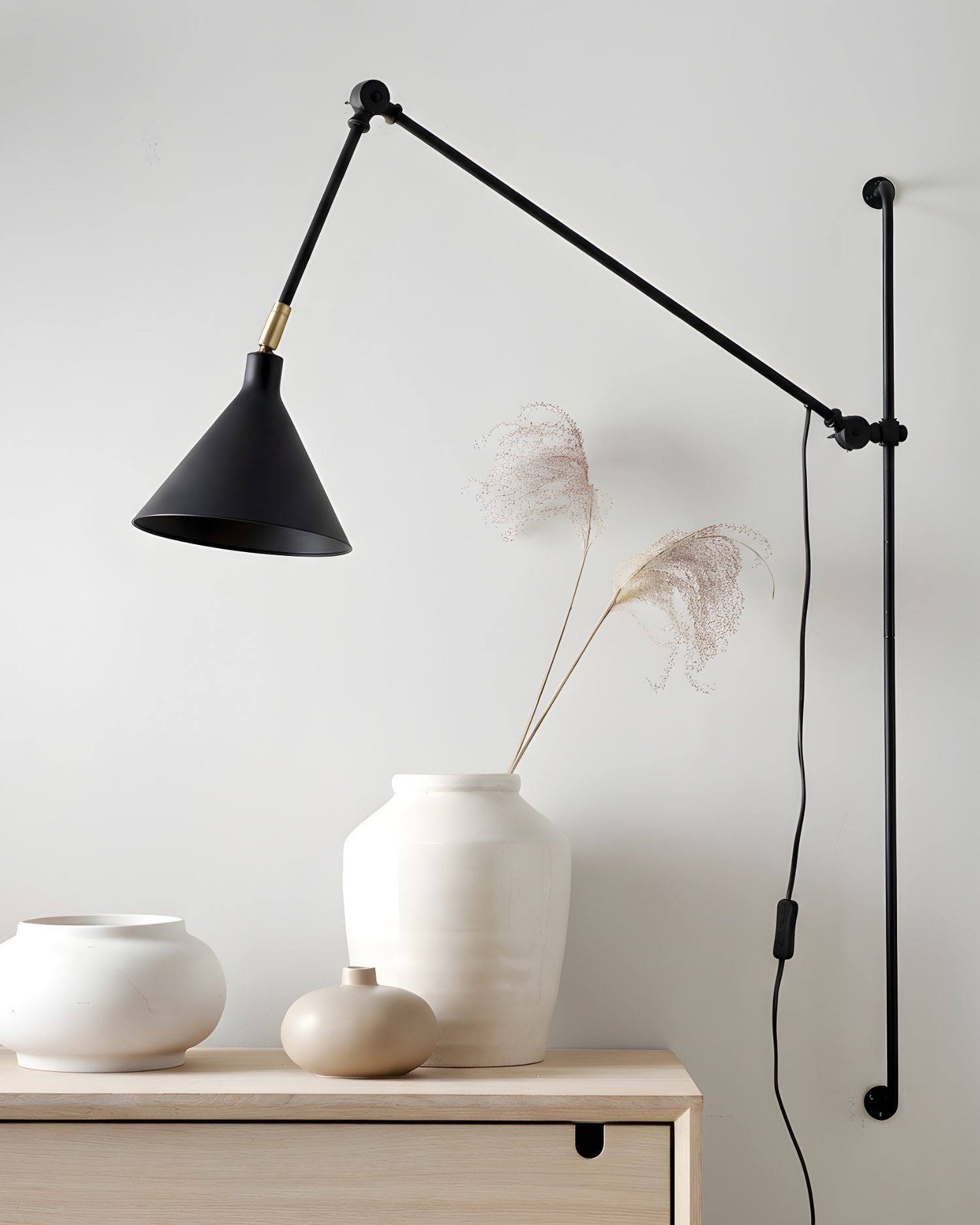 Чёрный настенный светильник Джордан Louvre Home P7855WB