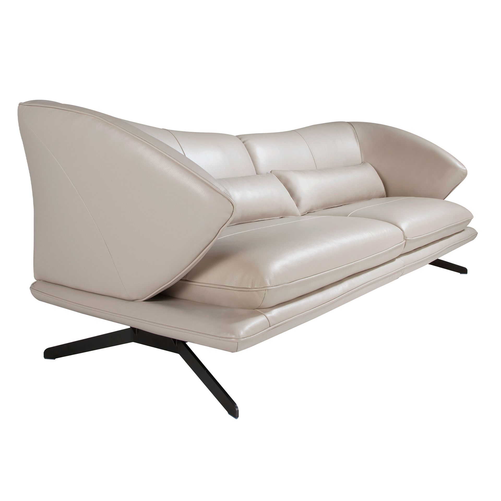 Диван 3-х местный 6146/KF2157-3P-M5652 кожаный с декоративными подушками Angel Cerda