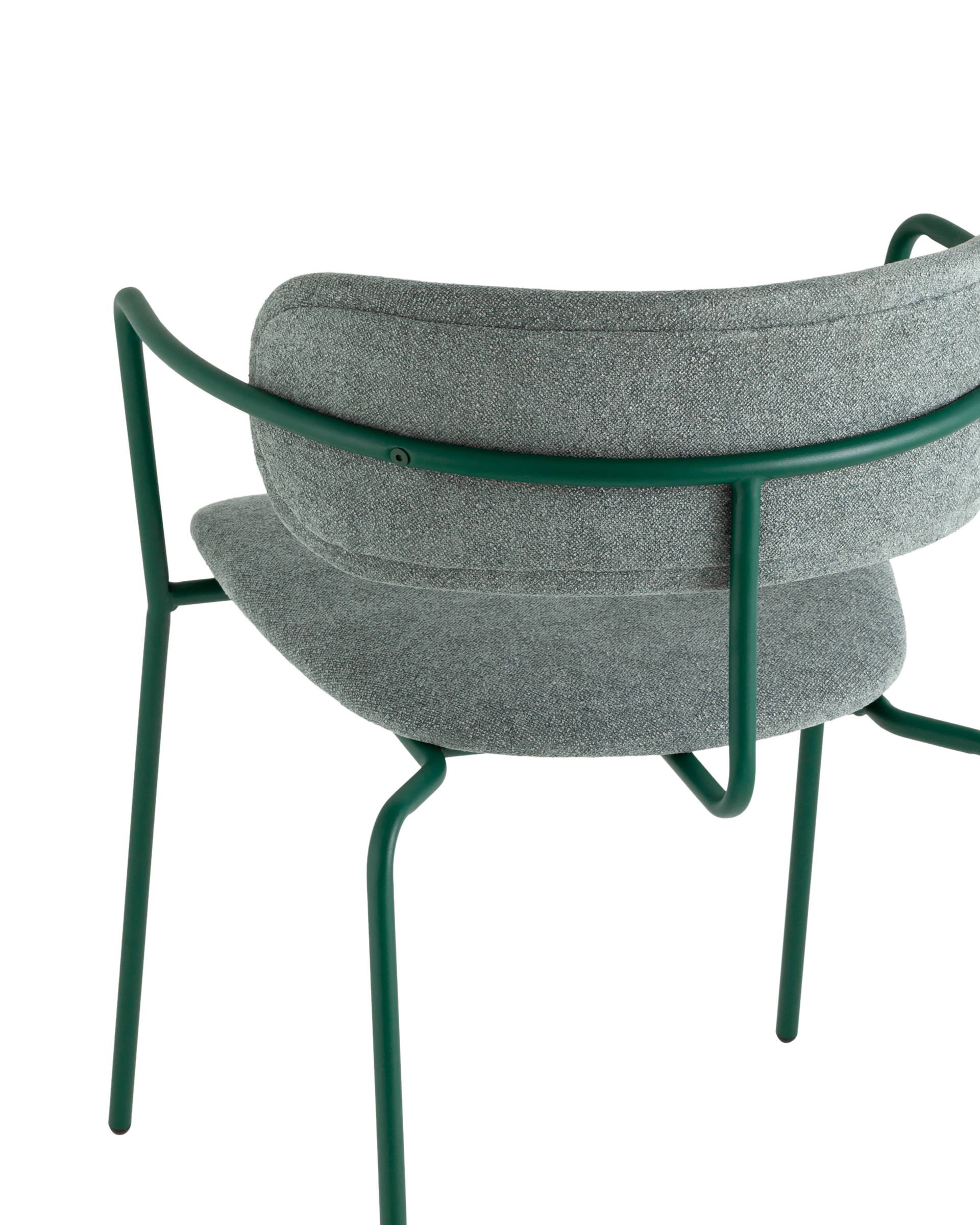 Стул Дженни букле зеленый каркас зеленый полуглянцевый муар Stool Group