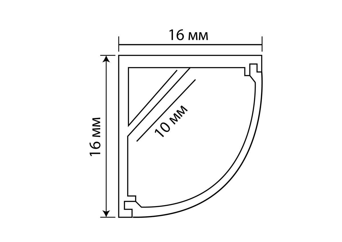Угловой алюминиевый профиль Donolux DN18503Alu