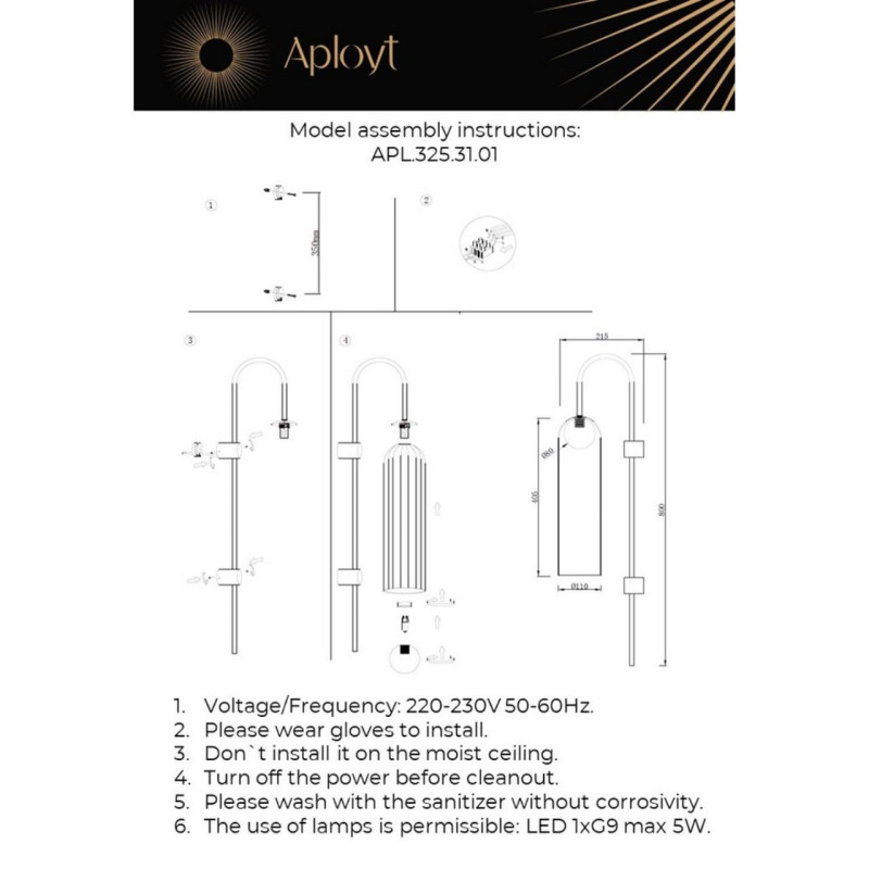 Бра APLOYT APL.325.31.01