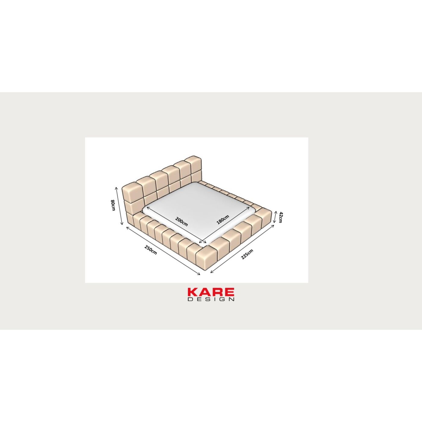 Кровать Salamanca Ecru 180x200cm KARE 70774