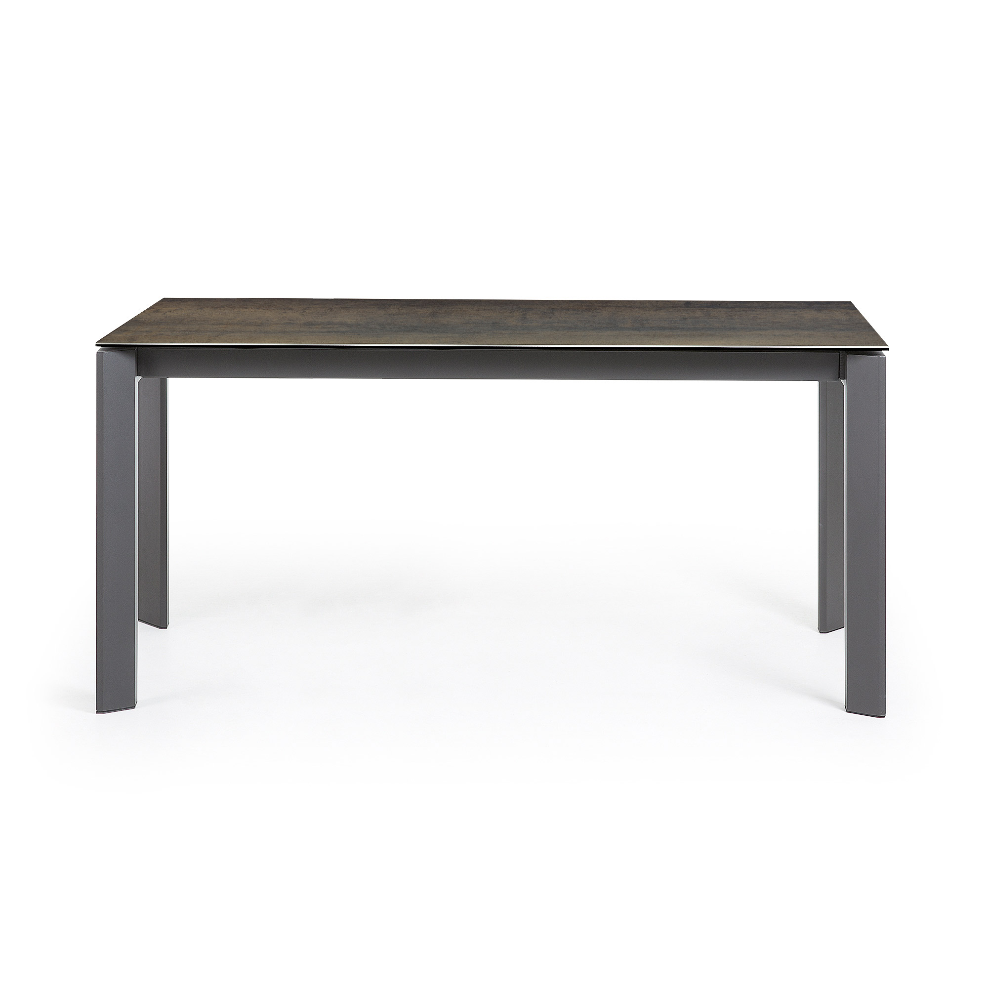 Стол Atta 160 (220) x90 антрацит, темно-коричневый, керамика La Forma (ex Julia Grup)