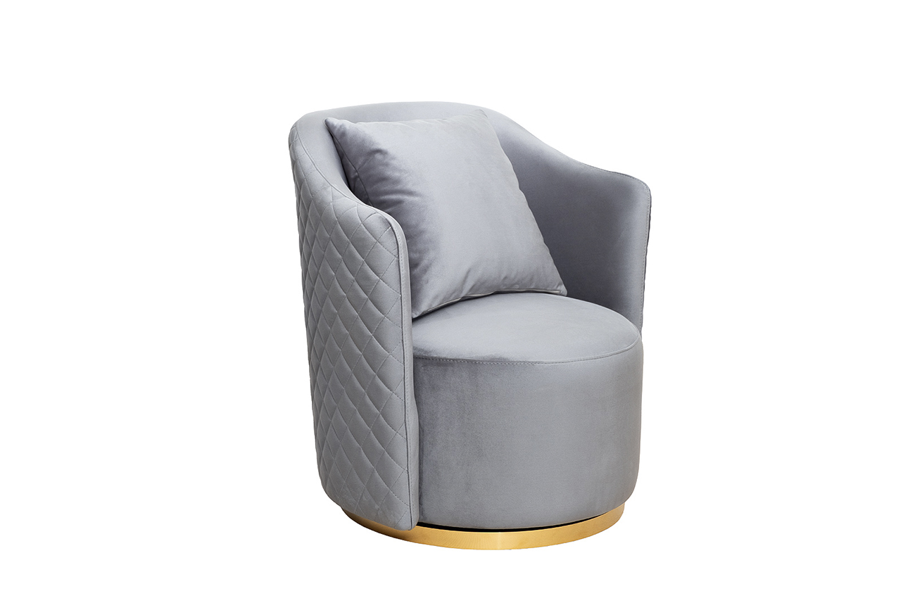 Кресло вращающееся велюровое бирюзовое Garda Decor VERONA-Colt1004