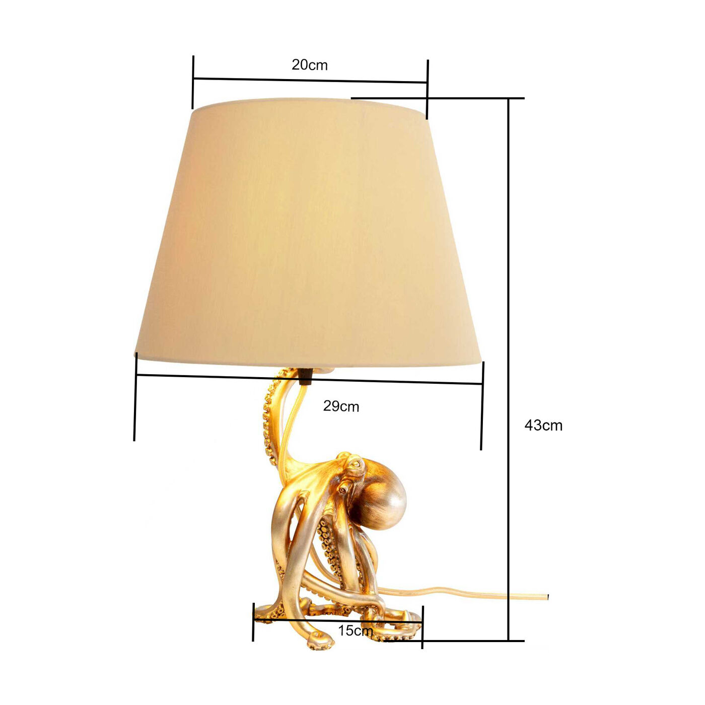 Светильник настольный Octopus Gold 44cm KARE 58076