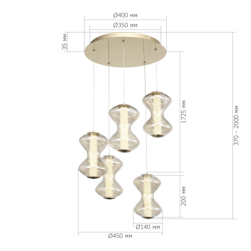 Каскадная люстра ST-Luce SL6136.233.01