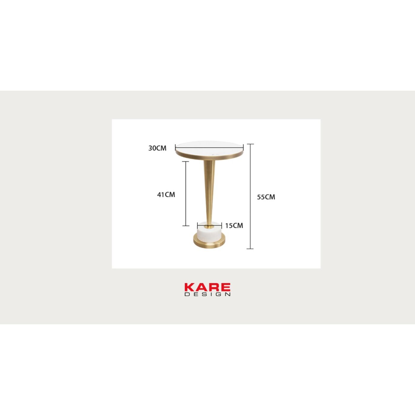 Приставной стол Coney Marble Ø30cm KARE 70269