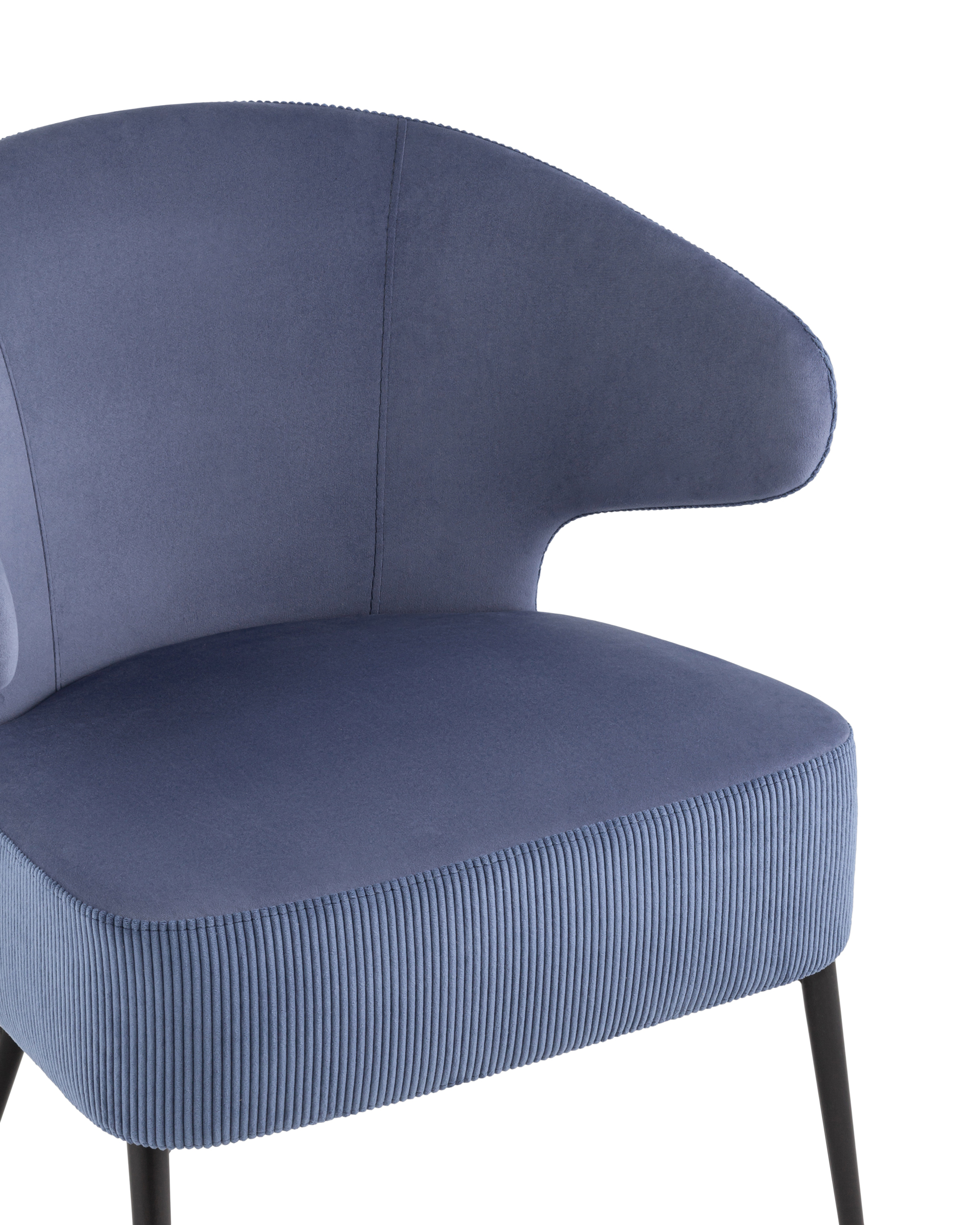 Кресло лаунж Royal Stripes велюр синий Stool Group