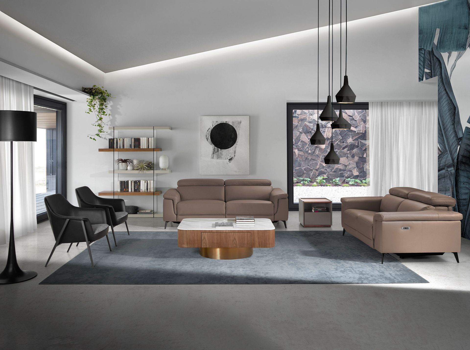 Диван 5319-2P-M9922 /6106 2-х местный с реклайнером Angel Cerda