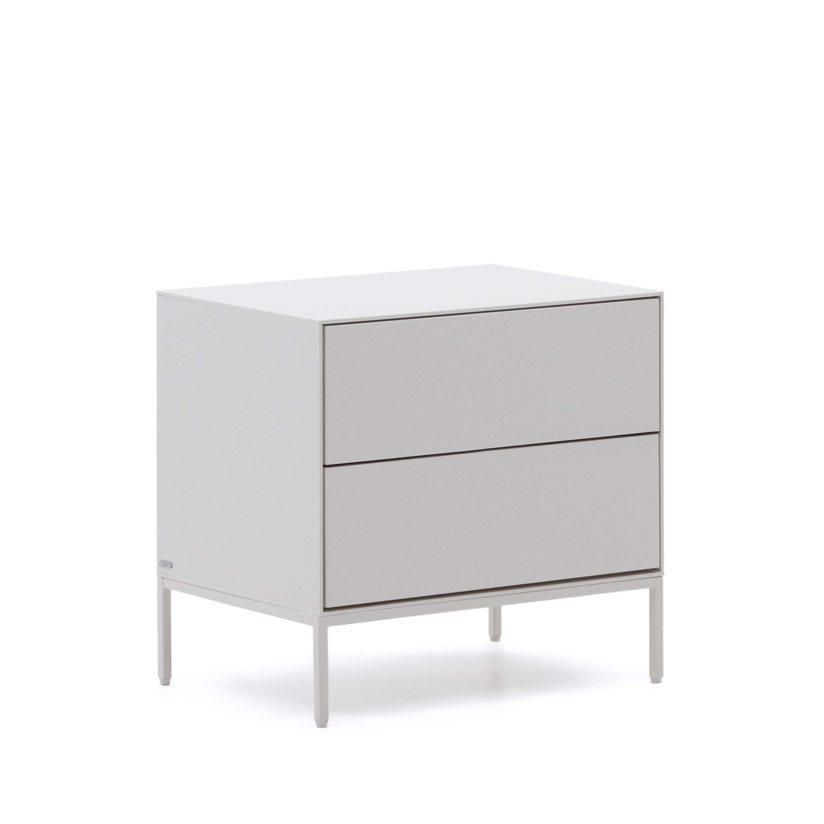 Vedrana Тумбочка прикроватная 2 ящика белый лак 60 x 55 см La Forma (ex Julia Grup)