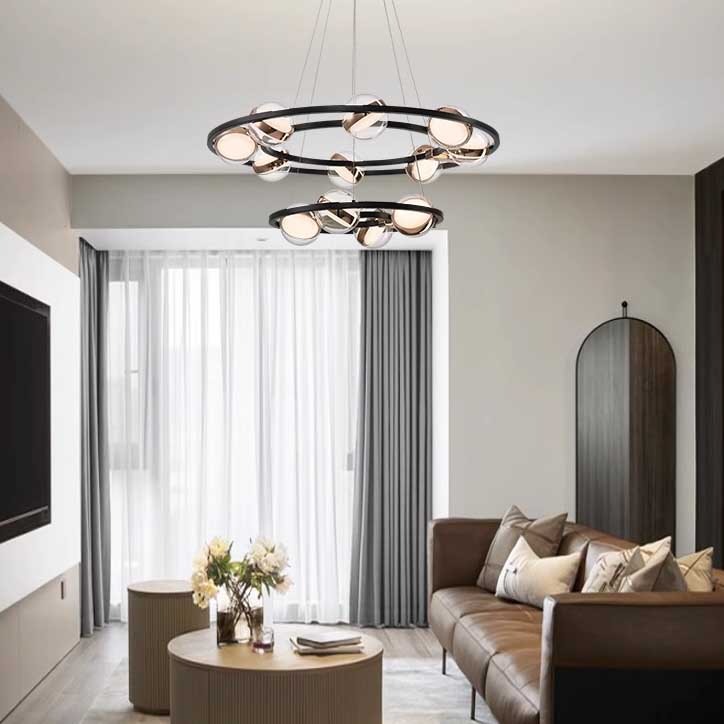 Кольцевые люстры и светильники SATURNA CH D60 by ImperiumLoft