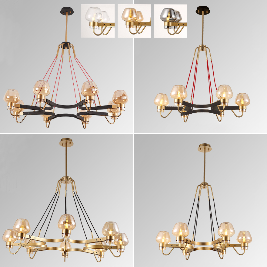Люстра MONTALEMBERT by Studios 8 lamps Gold/Smoky by ImperiumLoft