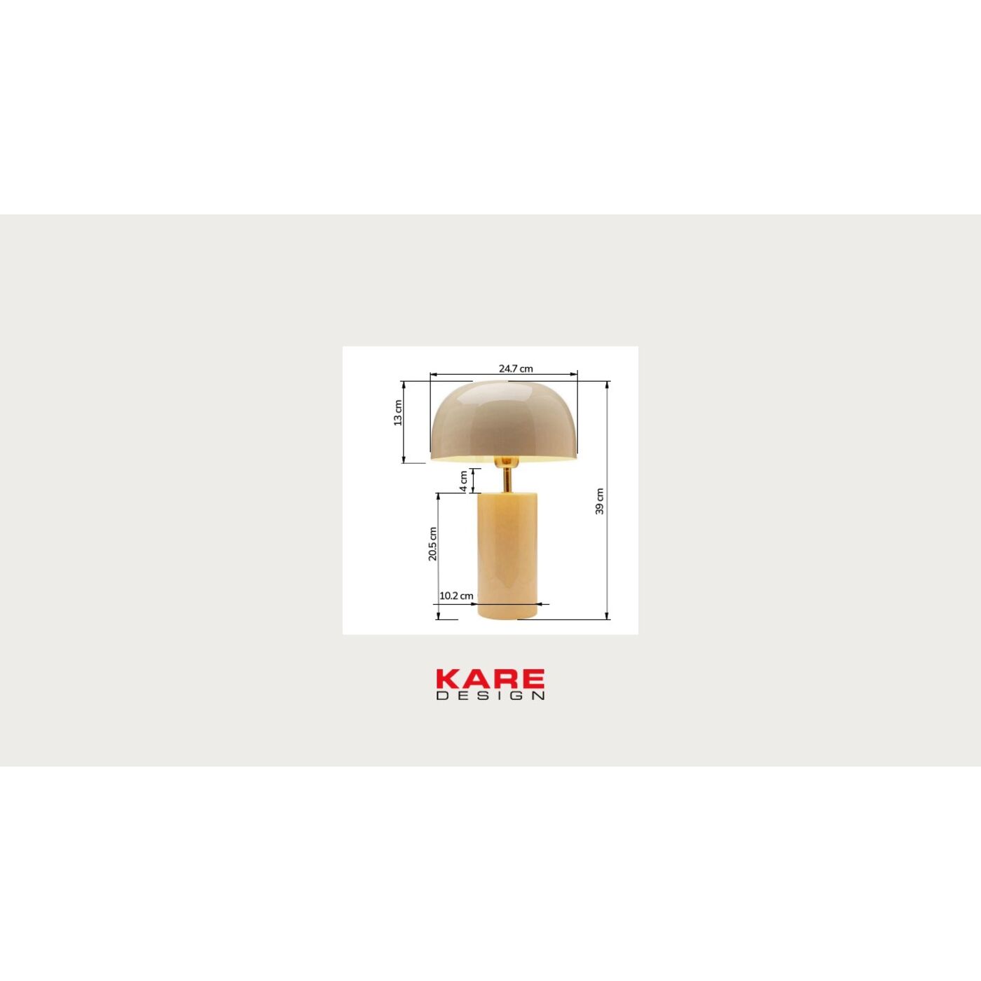 Светильник настольный Loungy Ecru White 38cm KARE 56560