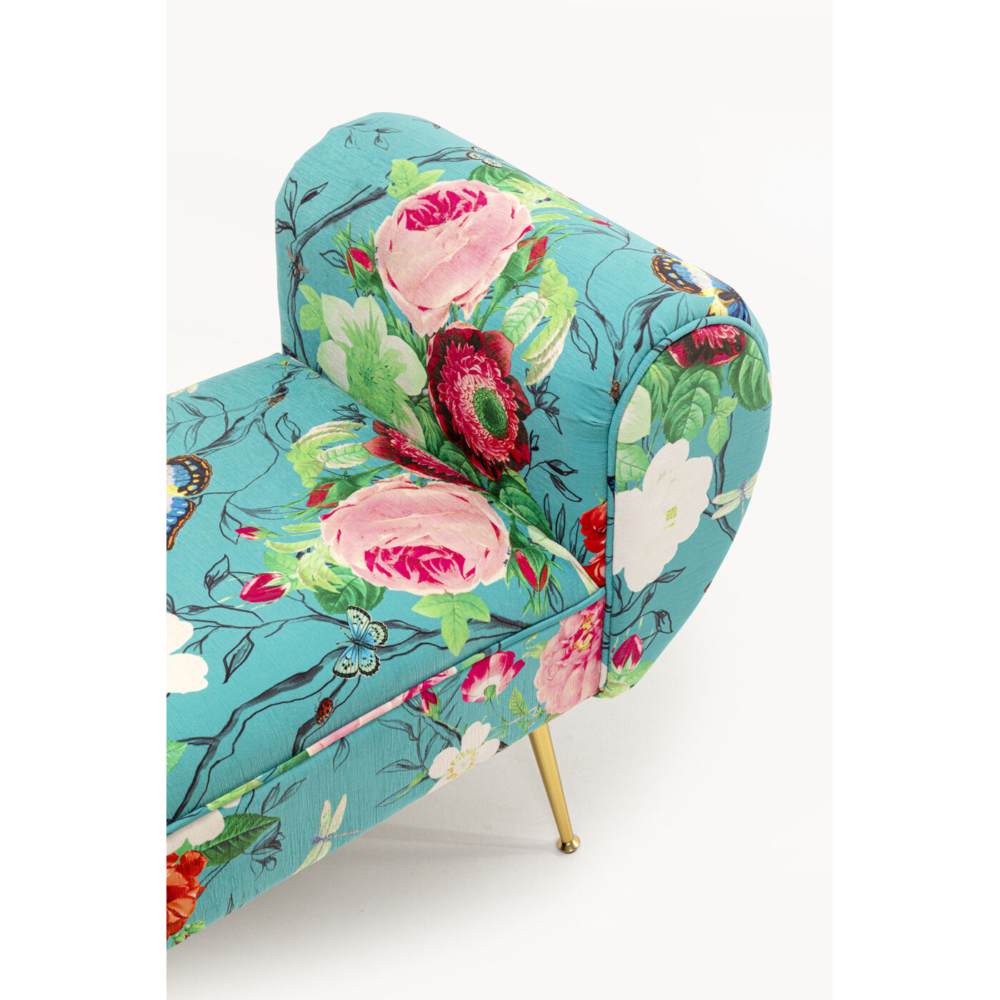 Скамья Trono Flower Fever Blue 140cm KARE 71150