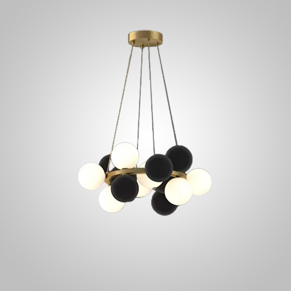 Кольцевые люстры и светильники LATTE D60 Black by ImperiumLoft