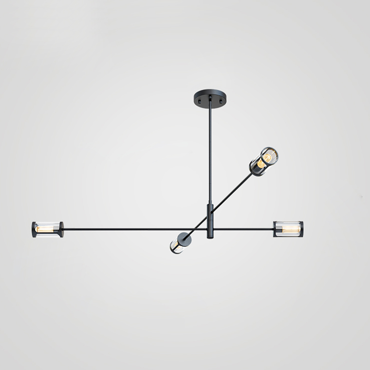 Дизайнерская люстра SKELBY H24 Black/Amber by ImperiumLoft