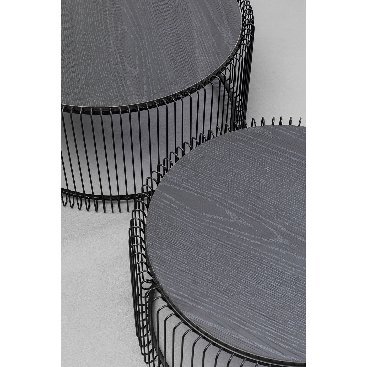 Стол кофейный Wire Black Wood (2/Set) KARE 87816