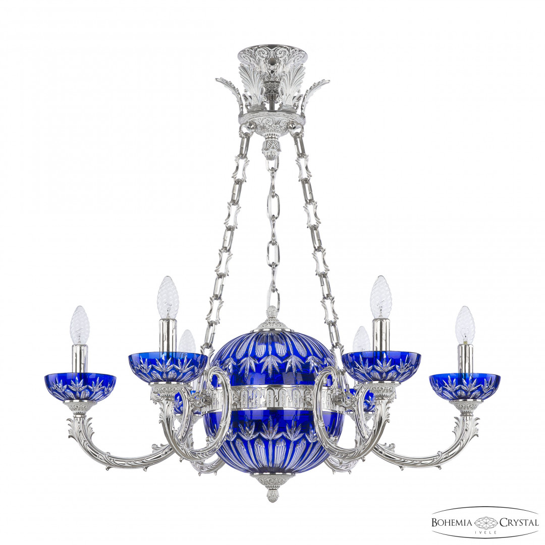 Подвесной светильник бронзовый 71009P/6/210 NW P Clear-Blue/H-1I Y8