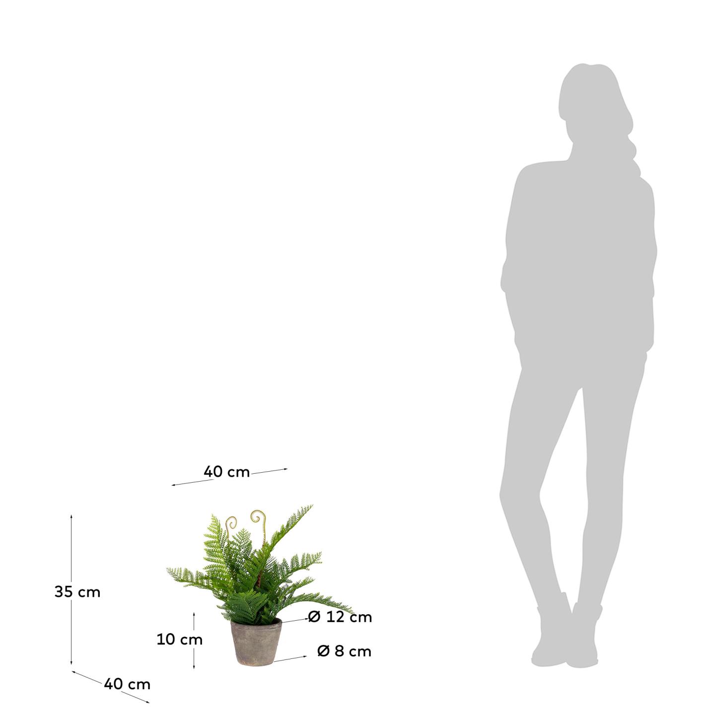 Flower Искусственный папоротник в горшке из цемента 35см La Forma (ex Julia Grup)