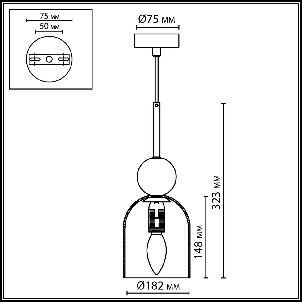 Подвесной светильник Odeon Light 4361/1B