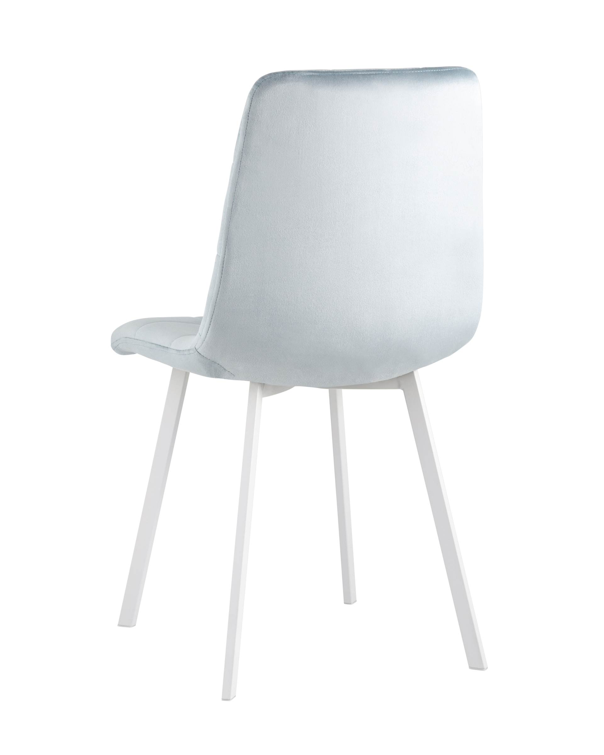 Стул Chilly велюр серо-голубой ножки белые 2 шт. Stool Group