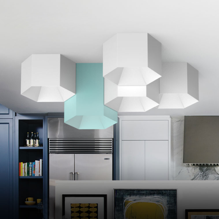 Потолочный светильник HEXAGON B H20 Grey by ImperiumLoft