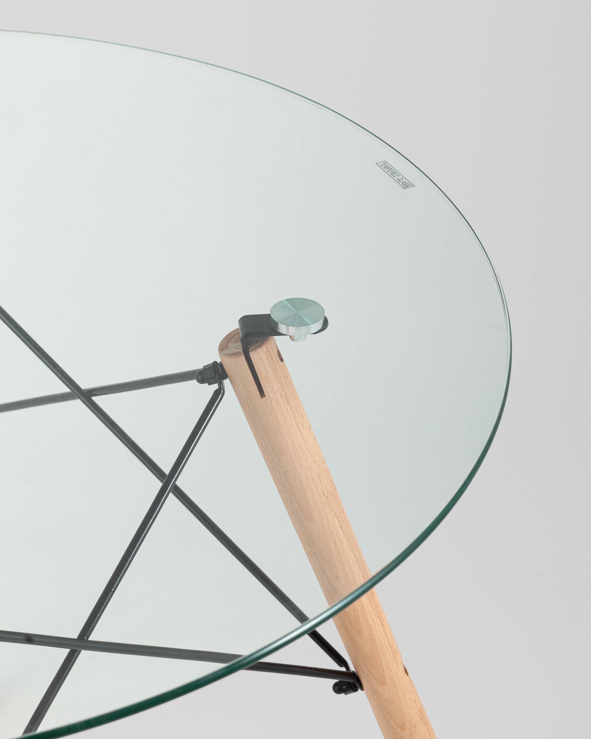 Стол Eames DSW NEW D80 стеклянный Stool Group