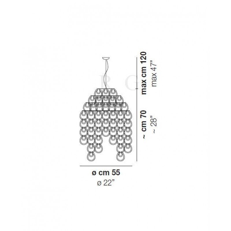 Люстра Vistosi GIOGALI SP JELLY 55