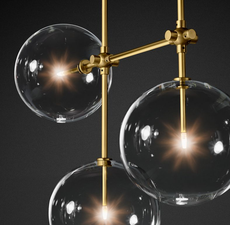 Потолочный светильник Delight Collection Globe Mobile 7A brass