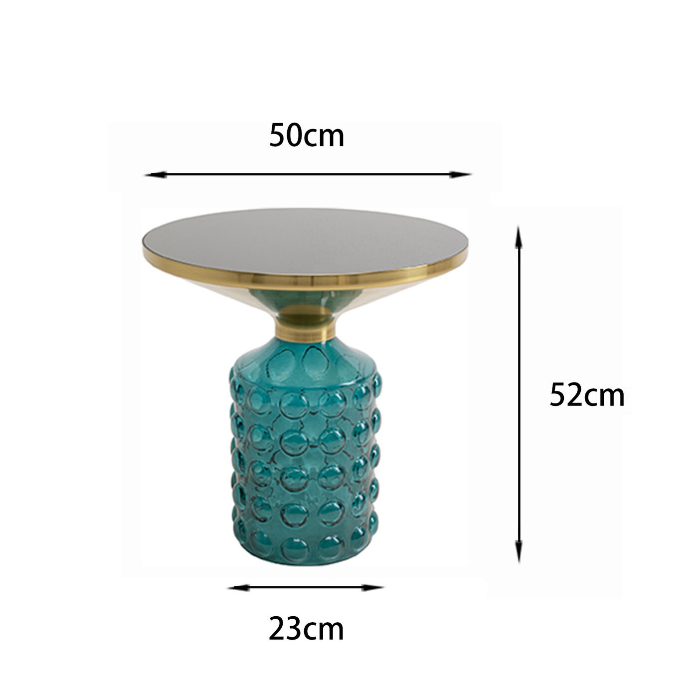 Стол приставной Lola Blue Ø50cm KARE 70648
