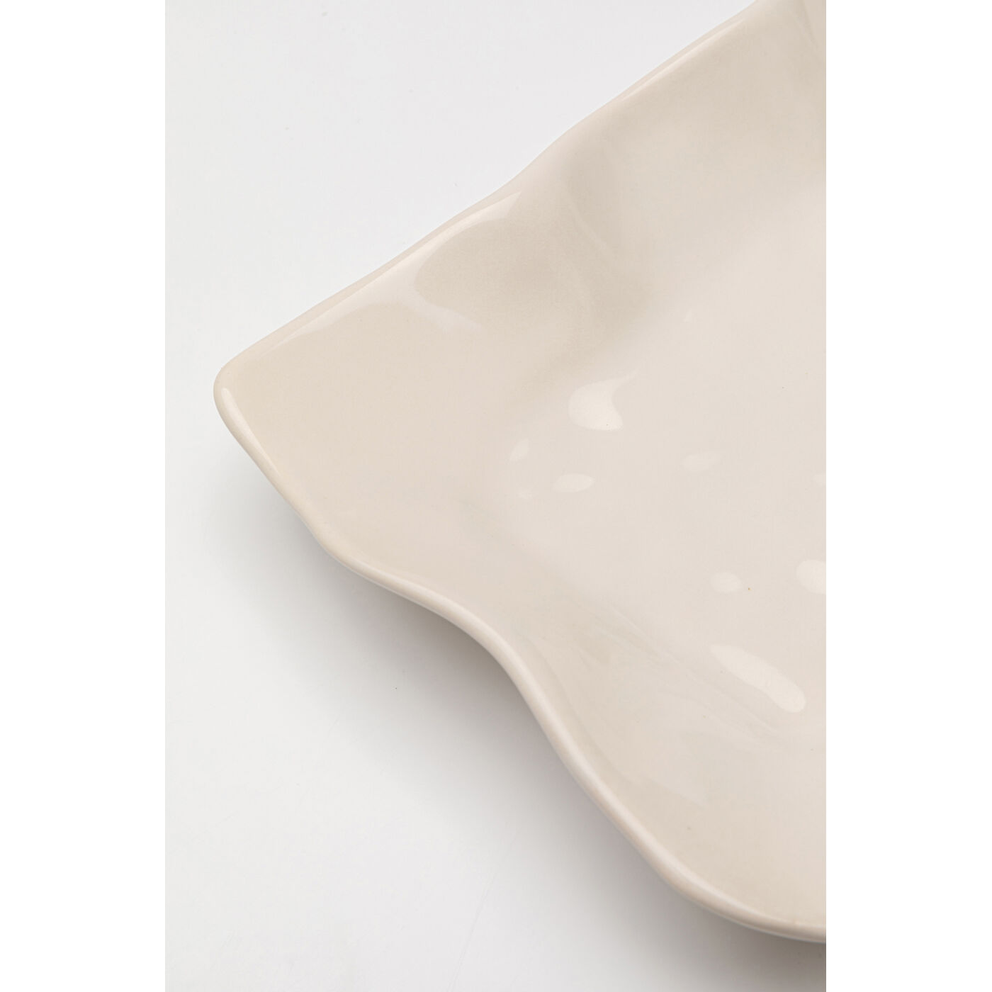 Тарелка сервировочная Organic Cream 17x26cm KARE 58197