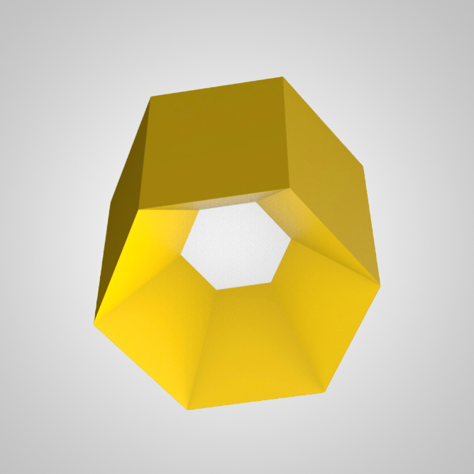Потолочный светильник HEXAGON B H15 Yellow by ImperiumLoft