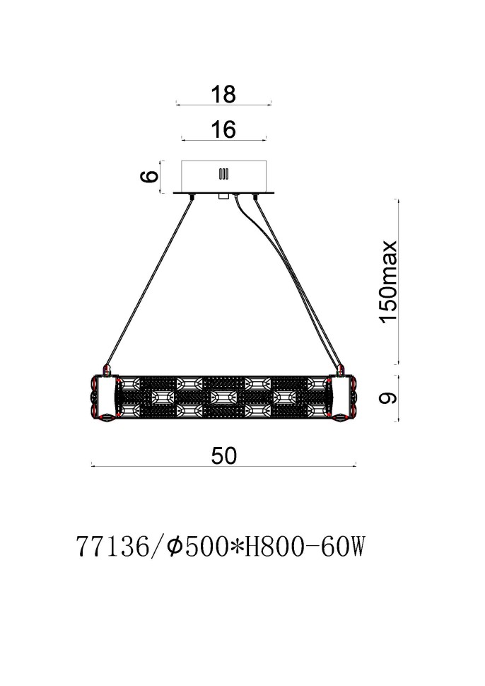 Люстра подвесная Fluorite FL1052-6P