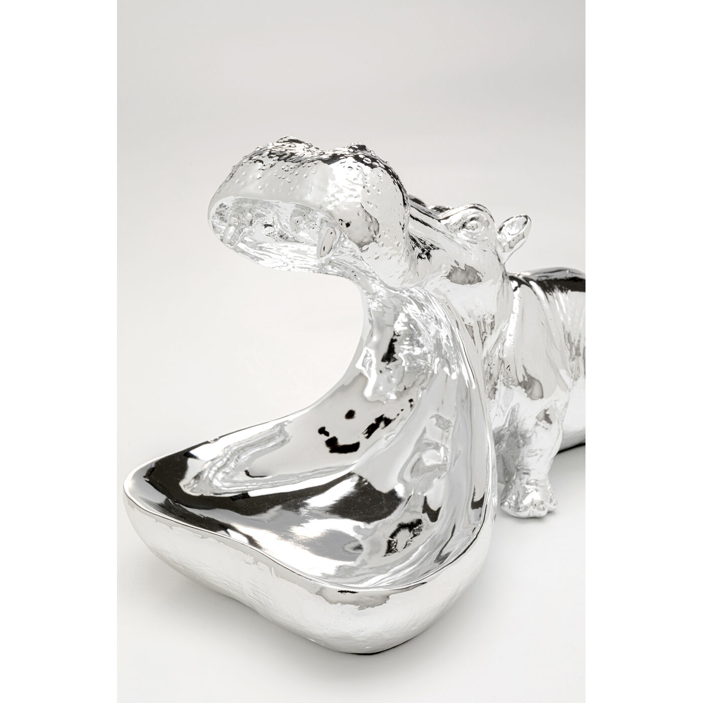 Фигура декоративная Hungry Hippo 17cm Silver KARE 57710